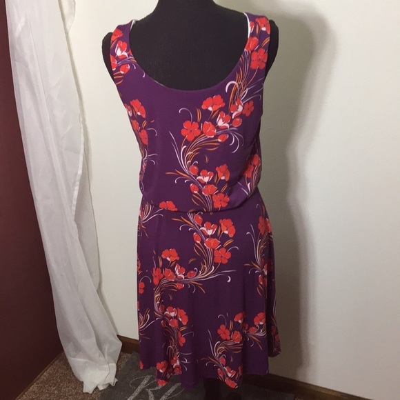 Verse women’s purple floral midi dress size small - Picture 5 of 7